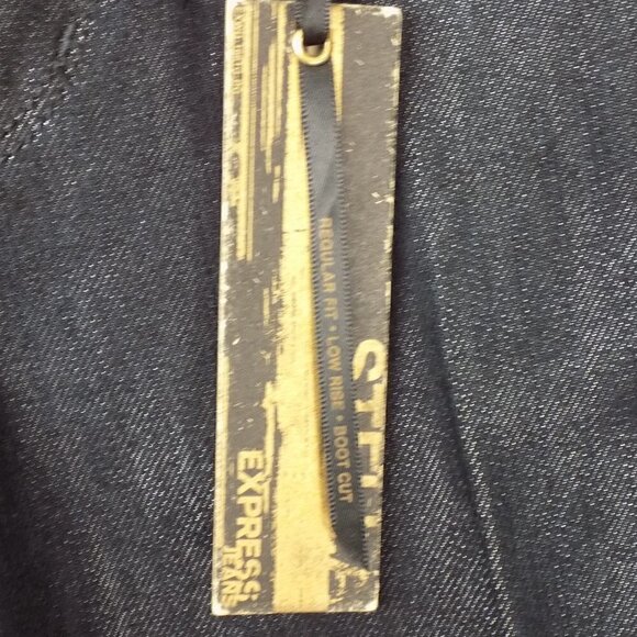 Express Jeans Regular Fit Low Rise Boot Cut Size 2 Sparkly Sequins Stella - Picture 9 of 10